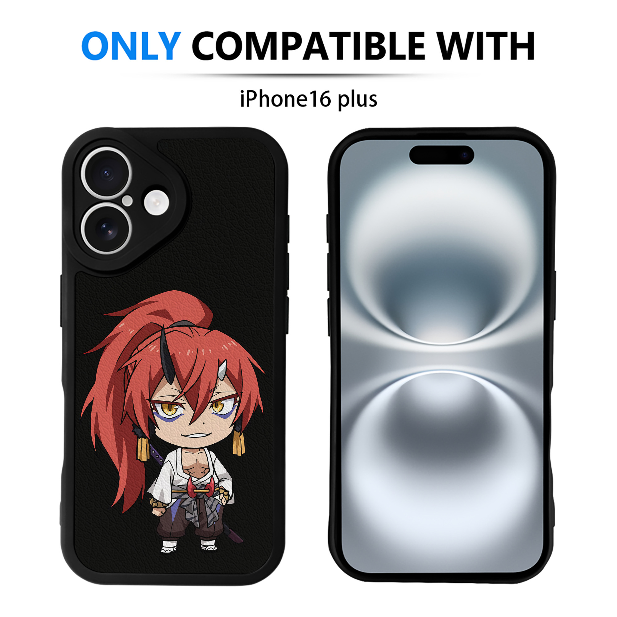 （画像用） 転スラ Regarding Reincarnated to Slime 【iPhone 16シリーズ対応】シリコンスマホケース（レザー調） 材質：シリコン